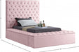 Bliss Velvet Twin Bed (3 Boxes) Pink - BlissPink-T