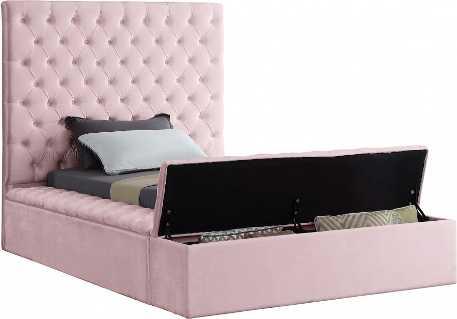 Bliss Velvet Twin Bed (3 Boxes) Pink - BlissPink-T