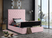 Bliss Velvet Twin Bed (3 Boxes) Pink - BlissPink-T