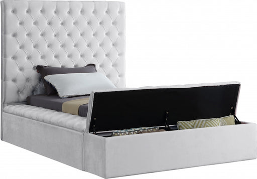 Bliss Velvet Twin Bed (3 Boxes) White - BlissWhite-T