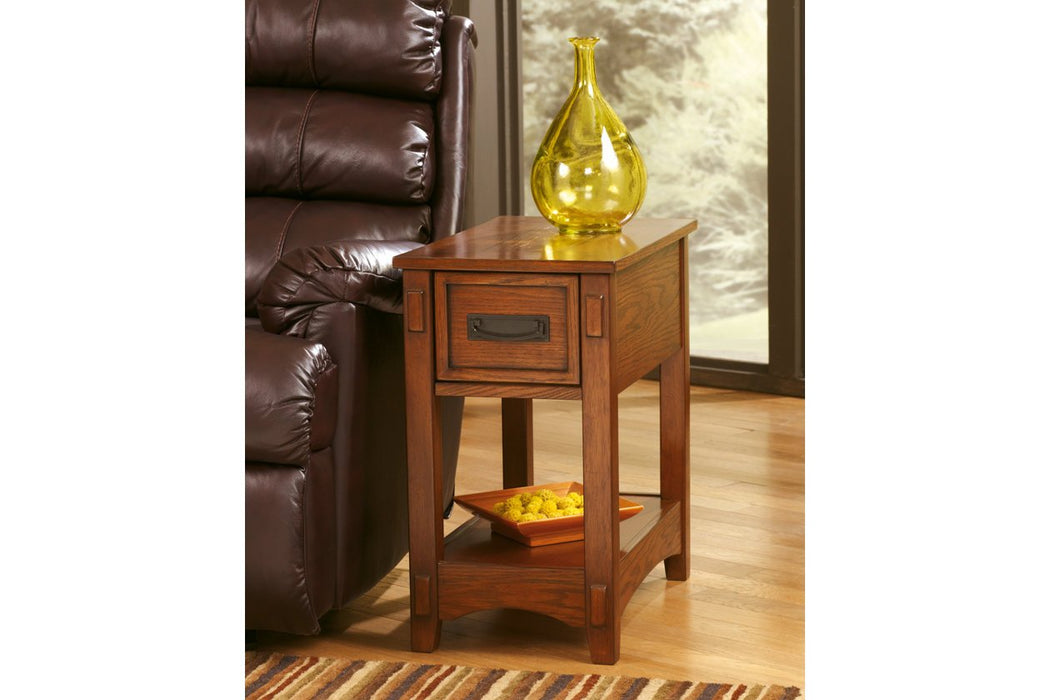 Breegin Brown Chairside End Table - T007-319 - Gate Furniture