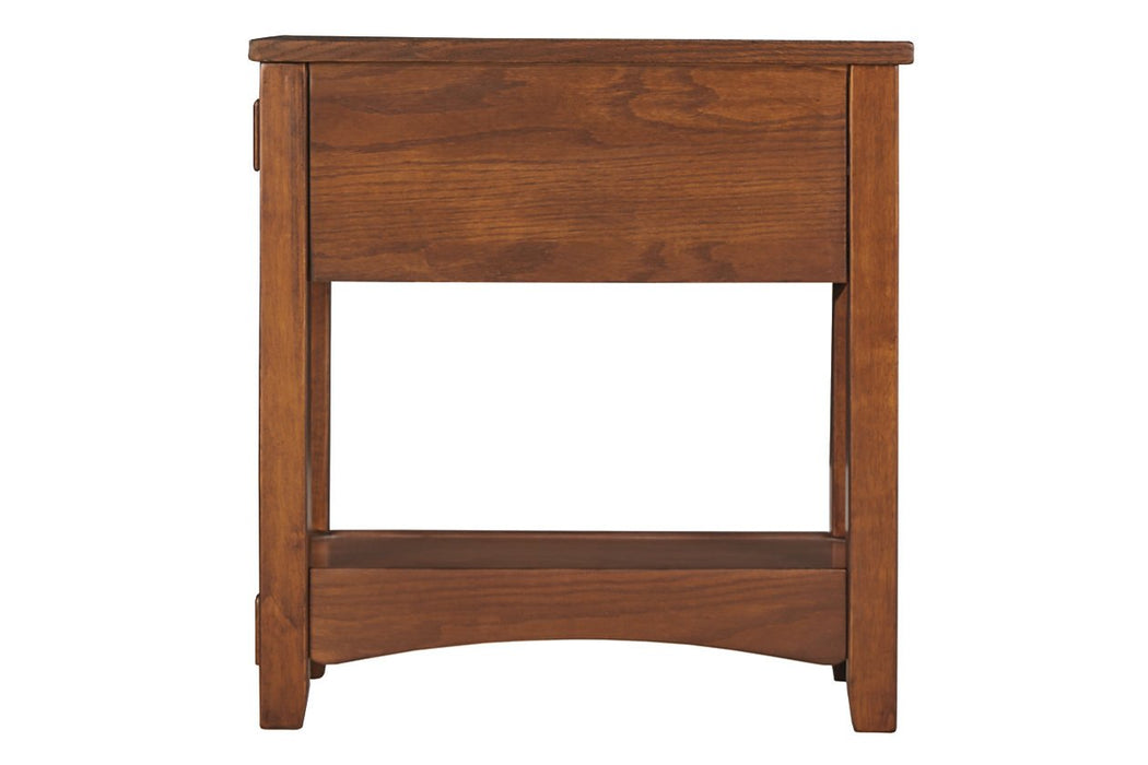 Breegin Brown Chairside End Table - T007-319 - Gate Furniture