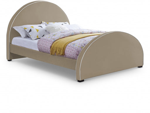 Brody Velvet Full Bed Beige - BrodyBeige-F