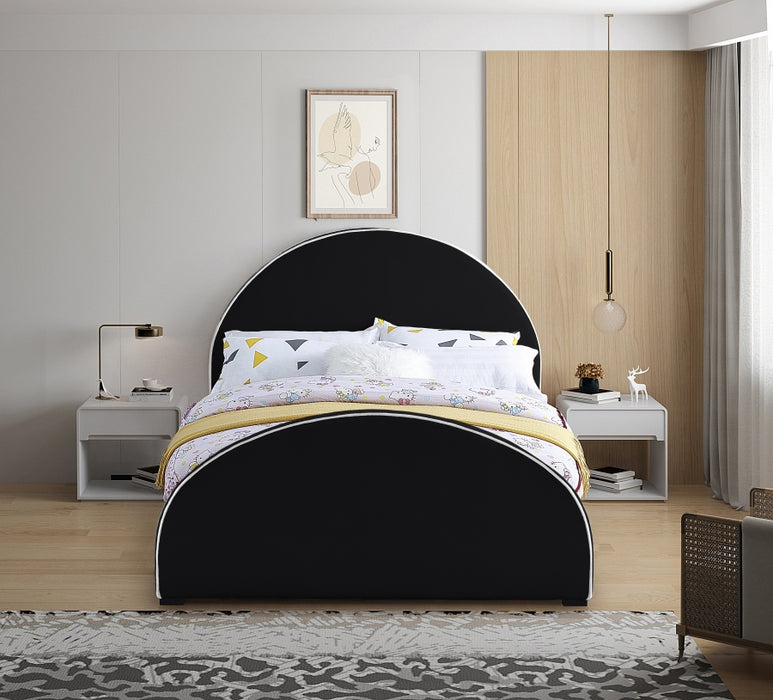 Brody Velvet Full Bed Black - BrodyBlack-F