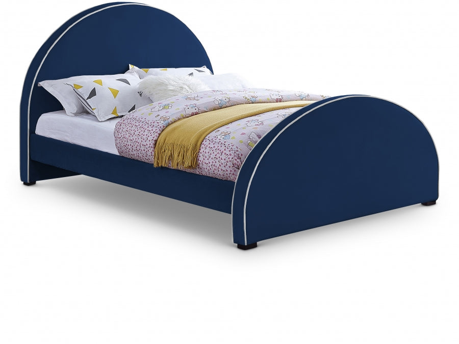 Brody Velvet Full Bed Blue - BrodyNavy-F