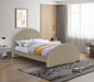 Brody Velvet King Bed Beige - BrodyBeige-K