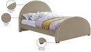 Brody Velvet King Bed Beige - BrodyBeige-K