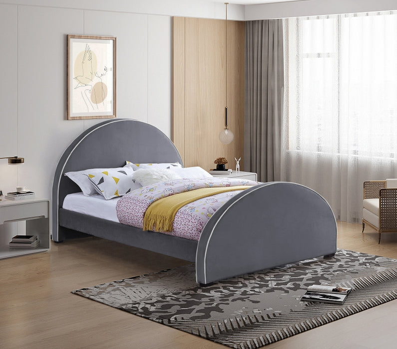 Brody Velvet King Bed Grey - BrodyGrey-K