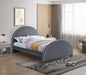 Brody Velvet King Bed Grey - BrodyGrey-K