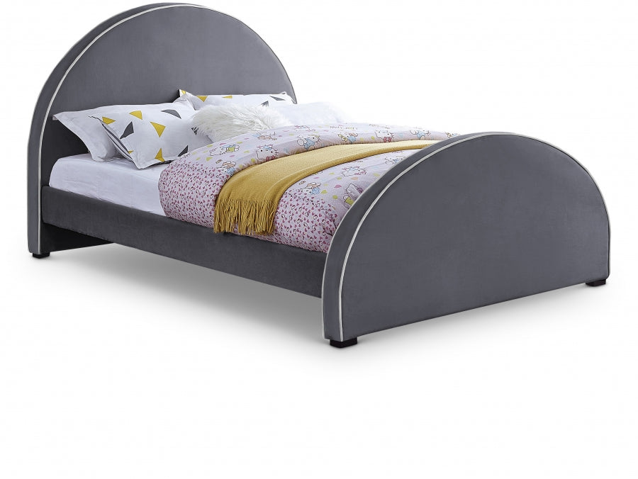 Brody Velvet King Bed Grey - BrodyGrey-K