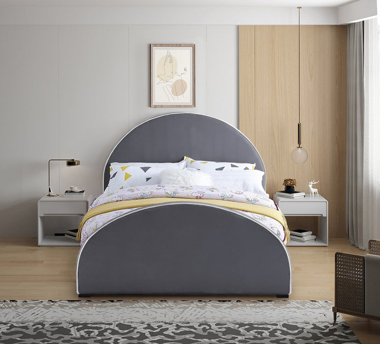 Brody Velvet King Bed Grey - BrodyGrey-K