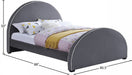 Brody Velvet King Bed Grey - BrodyGrey-K