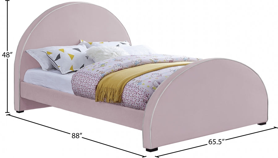 Brody Velvet Queen Bed Pink - BrodyPink-Q