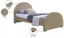 Brody Velvet Twin Bed Beige - BrodyBeige-T