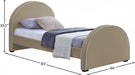 Brody Velvet Twin Bed Beige - BrodyBeige-T