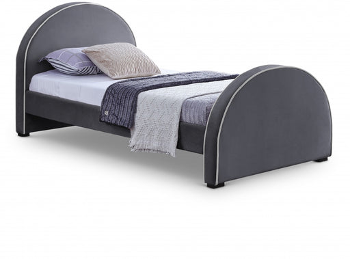 Brody Velvet Twin Bed Grey - BrodyGrey-T