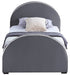 Brody Velvet Twin Bed Grey - BrodyGrey-T