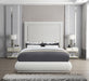 Brooke Linen Textured Fabric King Bed Cream - BrookeCream-K