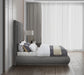 Brooke Linen Textured Fabric Queen Bed Grey - BrookeGrey-Q