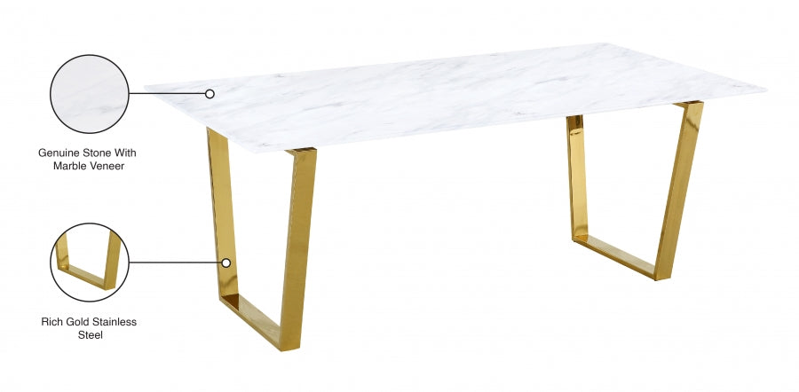 Cameron Gold Dining Table Gold - 712-T