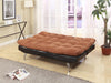 Camile Dark Brown Pu Adjustable Sofa Bed - 4419D - Gate Furniture
