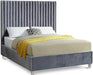 Candace Velvet Full Bed Grey - CandaceGrey-F