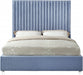 Candace Velvet Full Bed Light Blue - CandaceSkyBlu-F