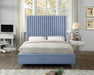 Candace Velvet Full Bed Light Blue - CandaceSkyBlu-F