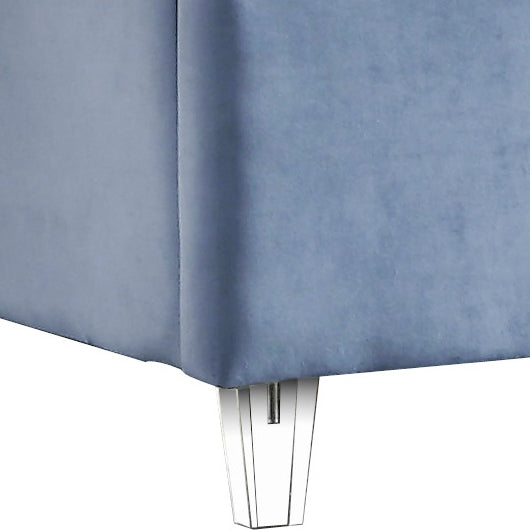 Candace Velvet Full Bed Light Blue - CandaceSkyBlu-F