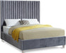 Candace Velvet King Bed Grey - CandaceGrey-K