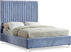 Candace Velvet Queen Bed Light Blue - CandaceSkyBlu-Q