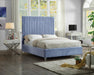 Candace Velvet Queen Bed Light Blue - CandaceSkyBlu-Q