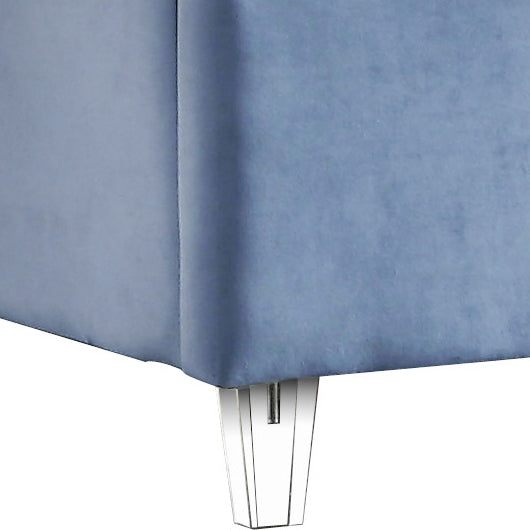 Candace Velvet Queen Bed Light Blue - CandaceSkyBlu-Q