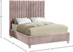 Candace Velvet Queen Bed Pink - CandacePink-Q