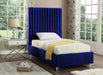 Candace Velvet Twin Bed Blue - CandaceNavy-T