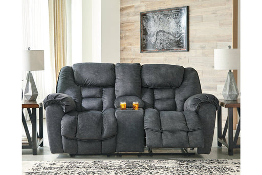 Capehorn Granite Reclining Loveseat with Console - 7690294 - Gate Furniture