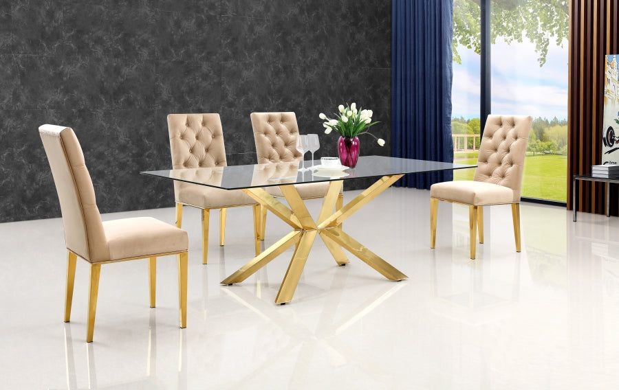 Capri Gold Dining Table Gold - 716-T