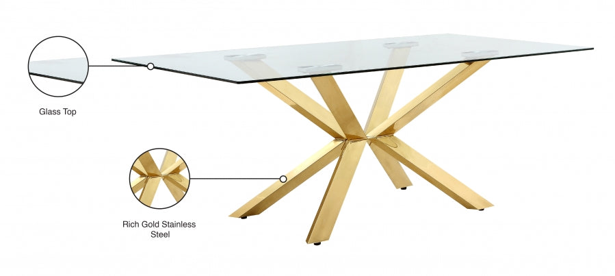 Capri Gold Dining Table Gold - 716-T