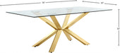 Capri Gold Dining Table Gold - 716-T