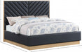 Casa Vegan Leather King Bed (3 Boxes) Black - CasaBlack-K