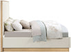 Casa Vegan Leather King Bed (3 Boxes) Cream - CasaCream-K