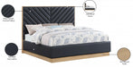 Casa Vegan Leather Queen Bed (3 Boxes) Black - CasaBlack-Q