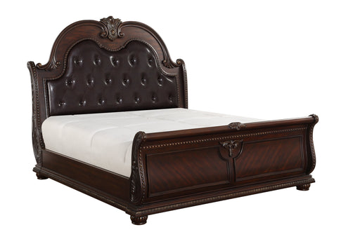 Cavalier Brown Sleigh Bedroom Set - Gate Furniture