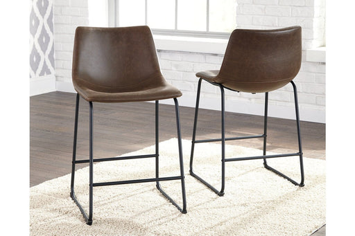 Centiar Brown Counter Height Bar Stool (Set of 2) - D372-124 - Gate Furniture