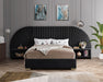 Cleo Velvet Queen Bed (3 Boxes) Black - CleoBlack-Q