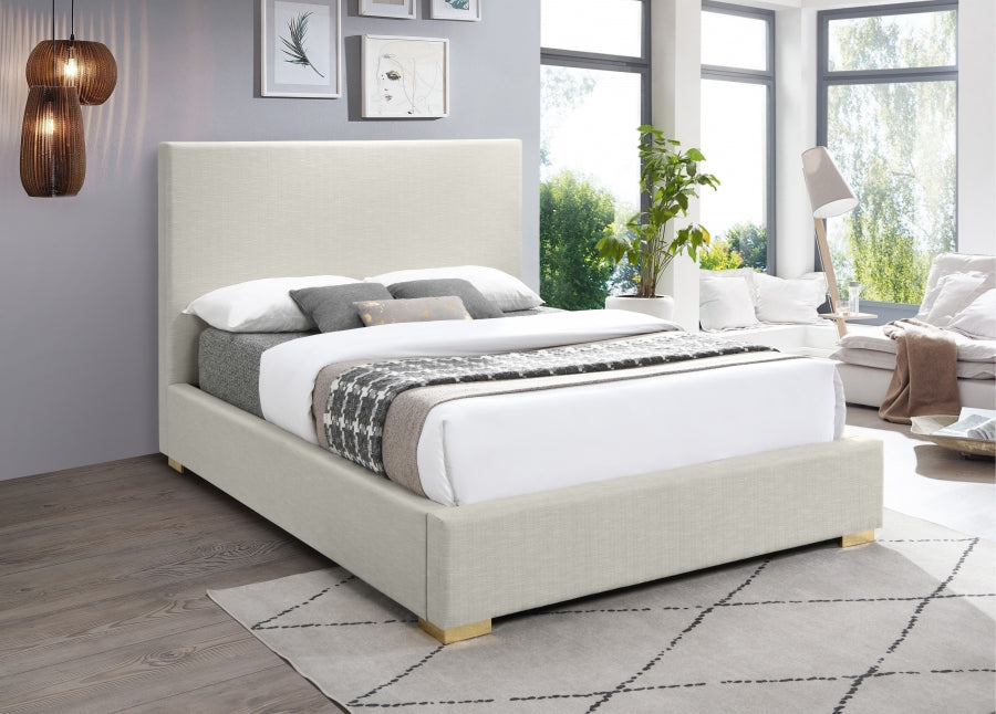 Crosby Linen Textured Full Bed Beige - CrosbyBeige-F