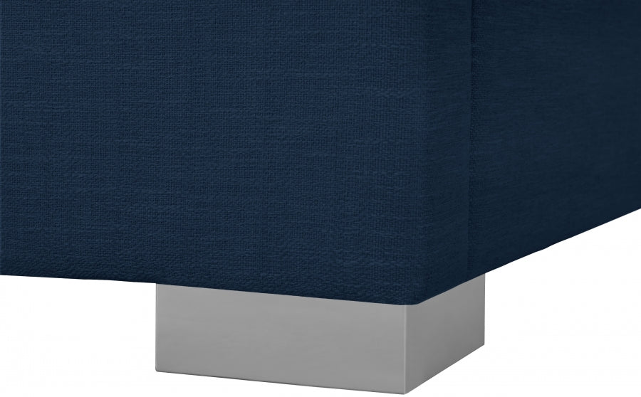 Crosby Linen Textured Full Bed Blue - CrosbyNavy-F