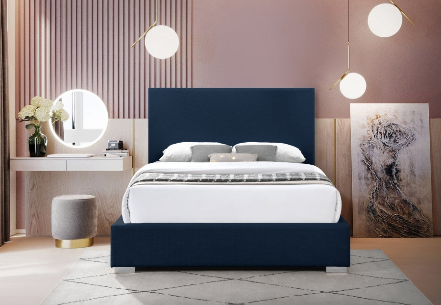 Crosby Linen Textured Full Bed Blue - CrosbyNavy-F