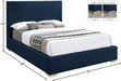 Crosby Linen Textured King Bed Blue - CrosbyNavy-K