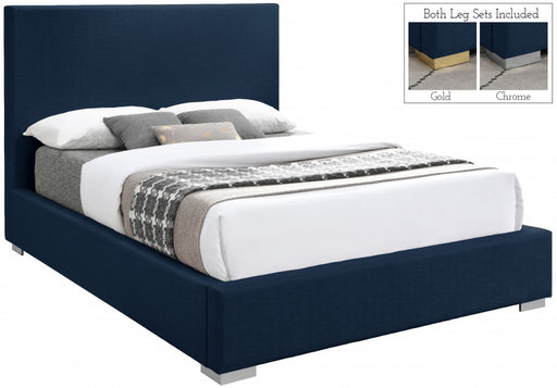 Crosby Linen Textured King Bed Blue - CrosbyNavy-K